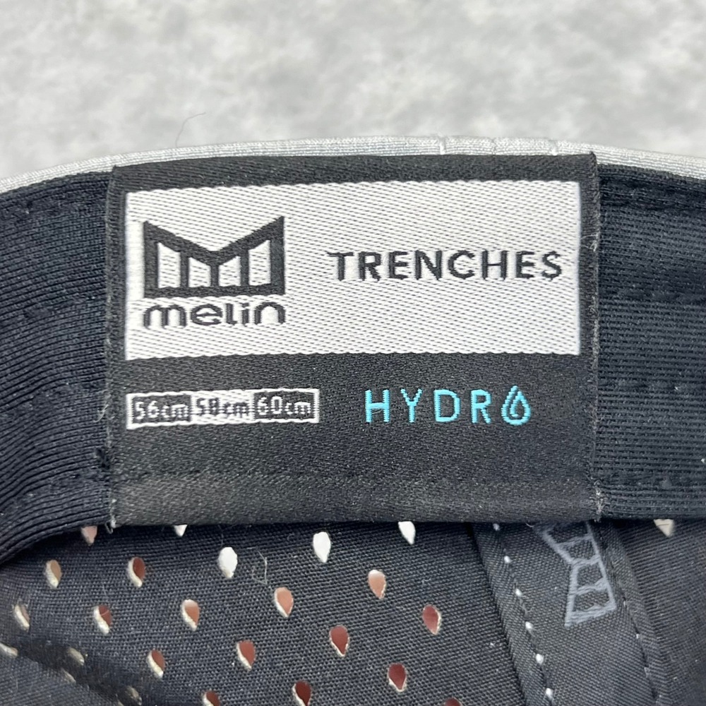 Melin Trenches Icon Hydro Snapback Hat Heather Grey Performance Golf 58cm - Picture 10 of 11